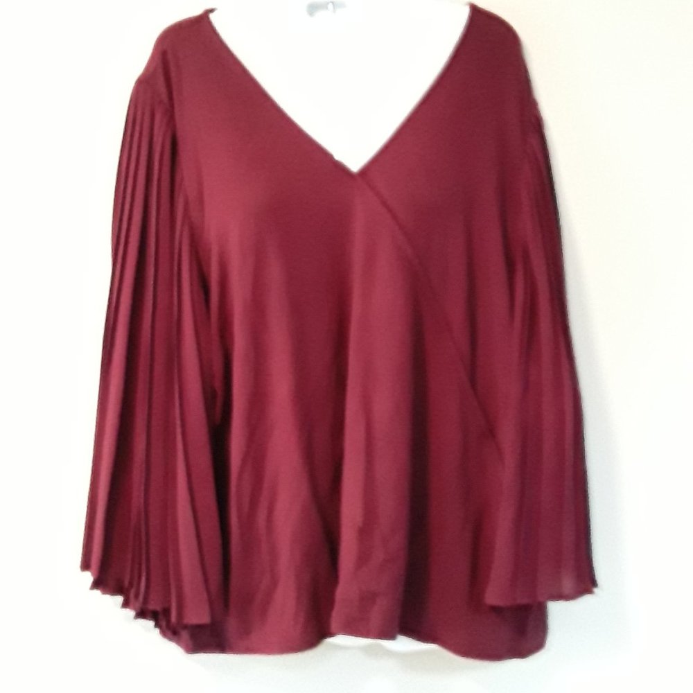 NWT J Jill Wearever Pleated-Sleeve Top Size L - Picture 6 of 8